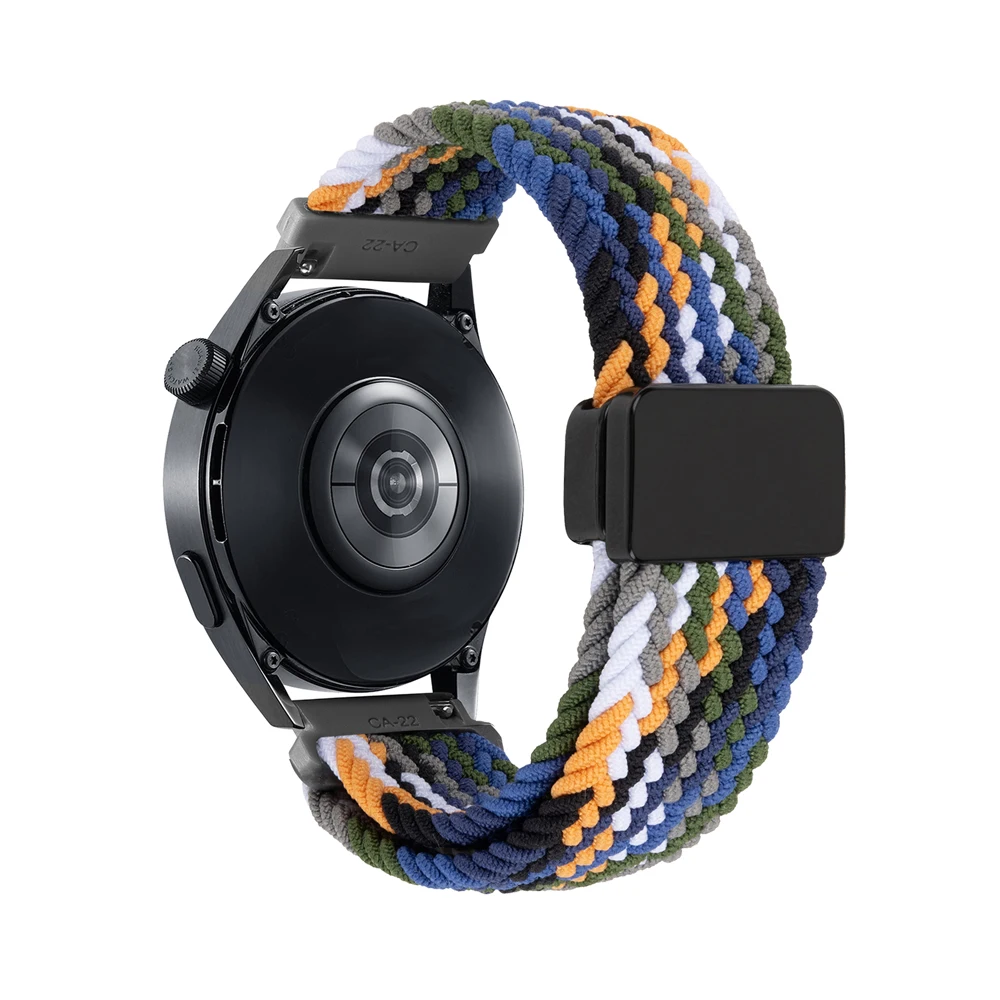 Correa elástica de nailon de 20mm y 22mm para TicWatch E2/E3/S2/GTH 2/GTW/GTH, pulsera trenzada TicWatch Pro 3 Ultra GPS con bucle magnético - imagen 5
