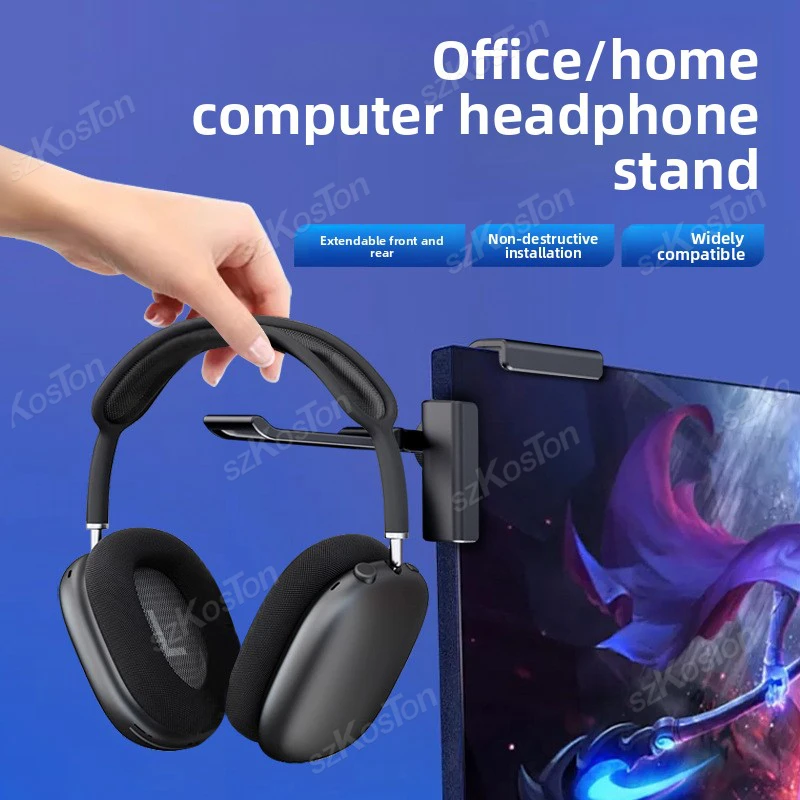 Para Monitor AirPods Max Tune 720BT WH-1000XM5 QuietComfort soporte para auriculares para juegos ahorra espacio de escritorio gancho para auriculares para ordenador - imagen 2