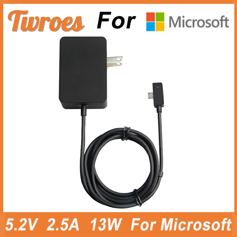 5,2 V 2.5A 13W para Microsoft Adaptador de corriente Cargador Superficie 3 Tablet Adaptador para computadora portátil Fuentes de alimentación Pour Microsoft