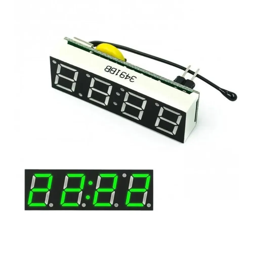 DS1302SN RX8025T reloj Digital LED 3 en 1, módulo de voltaje y temperatura, termómetro de tiempo, voltímetro, tablero DC 5V-30V - imagen 2