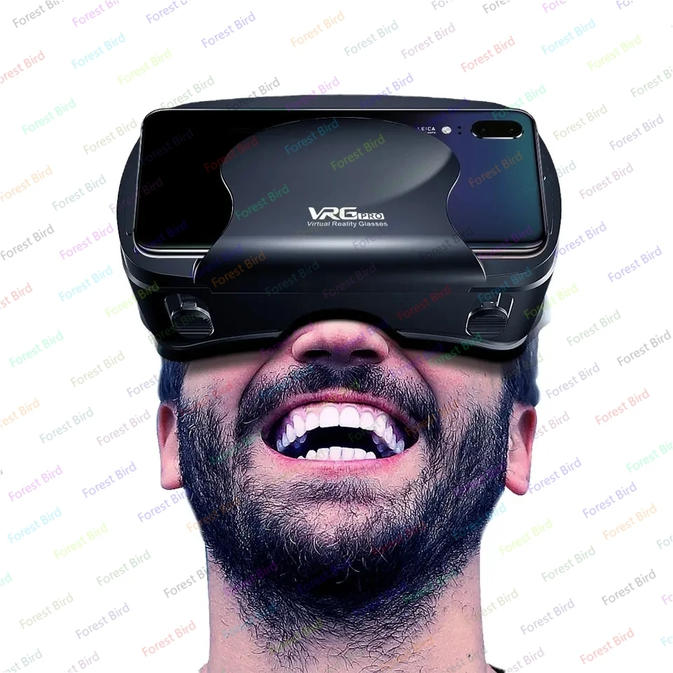 2 Gafas VR disponibles Realidad virtual móvil Pantalla completa Visible Gran angular VR Headset Juegos VRG Pro Gafas VR 3D