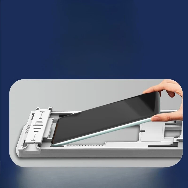 Automatic Dust Removal Full GlueTempered Glass For iPhone 16 15 Pro Max 16ProMax Dust Free Premium Film Easy Installation - imagen 4