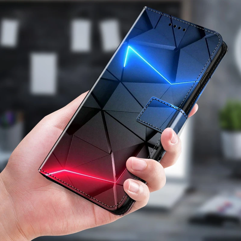 Funda de cuero con tapa para OPPO Find X5 FindX5 Lite, funda Realme GT2 Pro 9 5G de lujo con soporte para tarjetas, funda para teléfono OPPO A36 A76 A96 4G - imagen 3