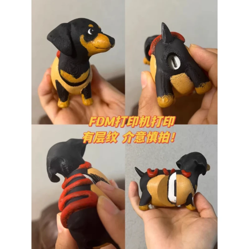 Funda bonita para auriculares con diseño de cachorro salchicha para Airpods Pro1 2, decoración personalizada con estampado 3D Pla, funda original para auriculares AirPods1/2/3 - imagen 5