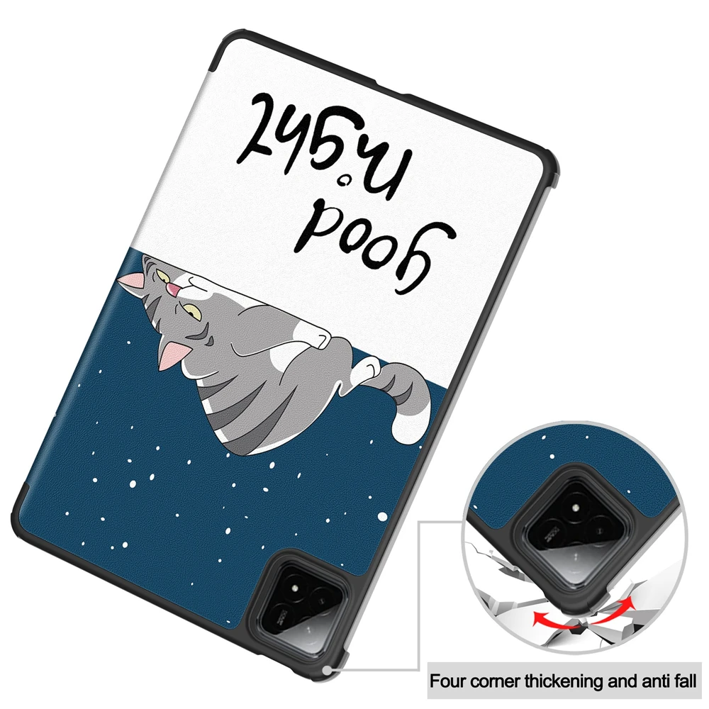 Funda magnética para Xiaomi Pad 7 Pad7 Pro 11,2 pulgadas soporte triple plegable Funda de cuero PU para tableta Funda para Xiaomi Pad7 7Pro 2024 - imagen 5
