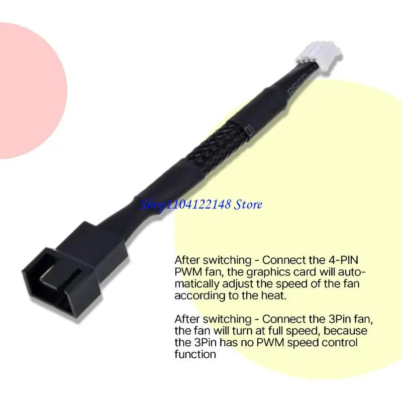 Adaptador cable ventilador P9FA 15 pequeño 4pinl a 3pin 4pin para fácil conexión para computadora Uso 5.9 - imagen 5