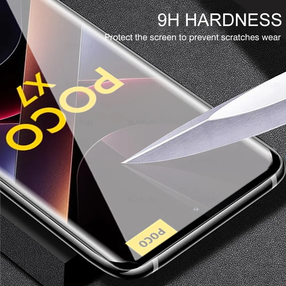 3-1 Uds PoccoX7 vidrio templado curvo para Xiaomi Poco X7 5G Protector de pantalla Poxo X 7 Poko Little x7 cubierta de cristal frontal Original - imagen 5