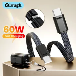 Elough 60W USB‑C a USB‑C y Lightning – iPhone, Samsung