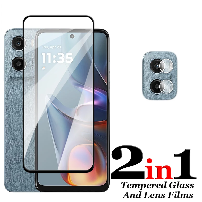 6 en 1 para Motorola Moto E15 vidrio para Moto E15 E14 E13 E30 E20 vidrio templado 2.5D cubierta completa pegamento Protector de pantalla para película E15 - imagen 4