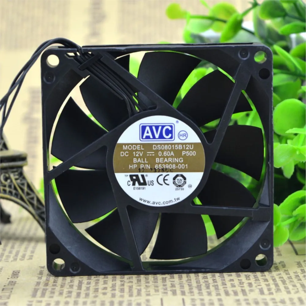 AVC DS08015B12U Ventilador 80x80x15 PWM con caja de ventilación - imagen 2