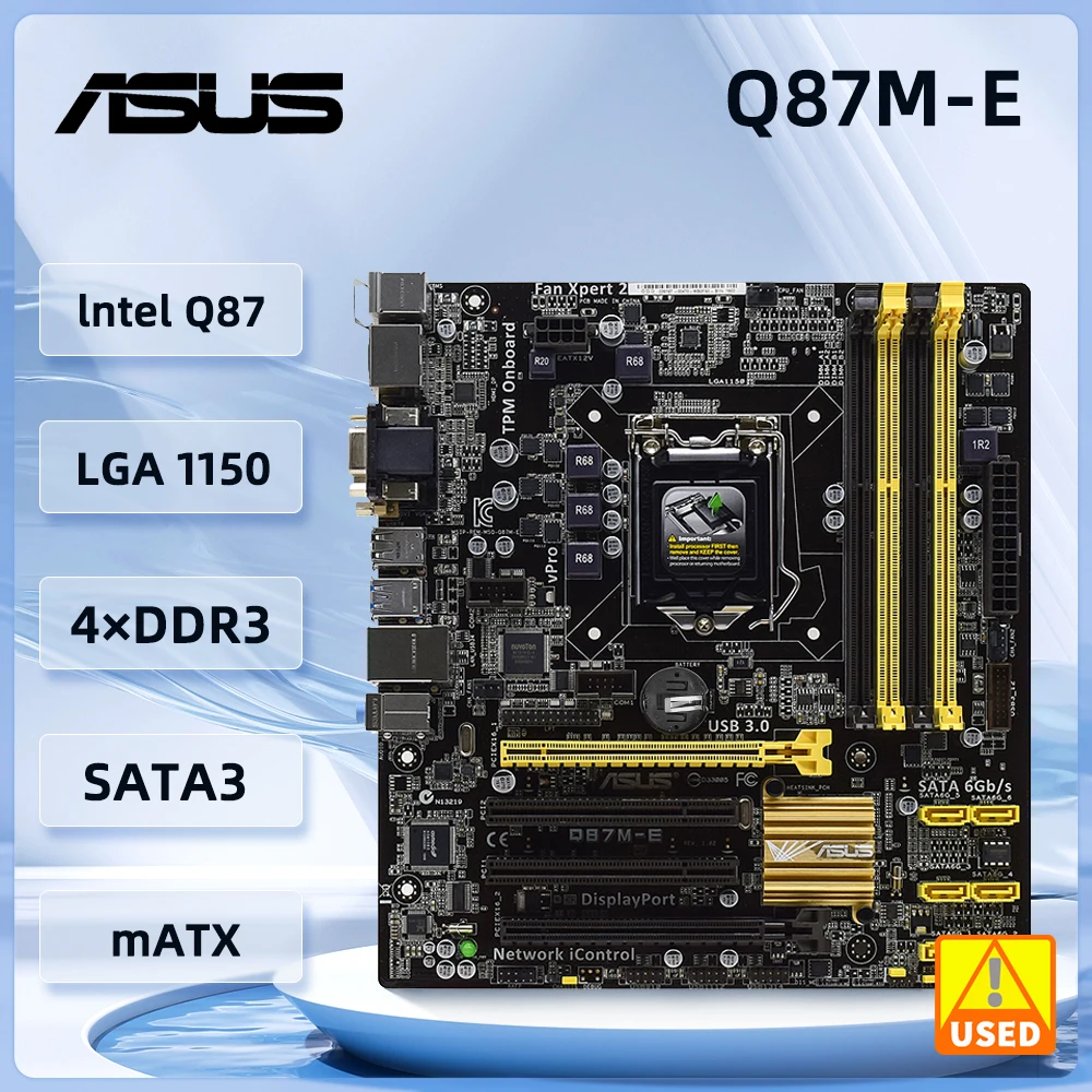 Una placa de computadora con Intel Q87-E
