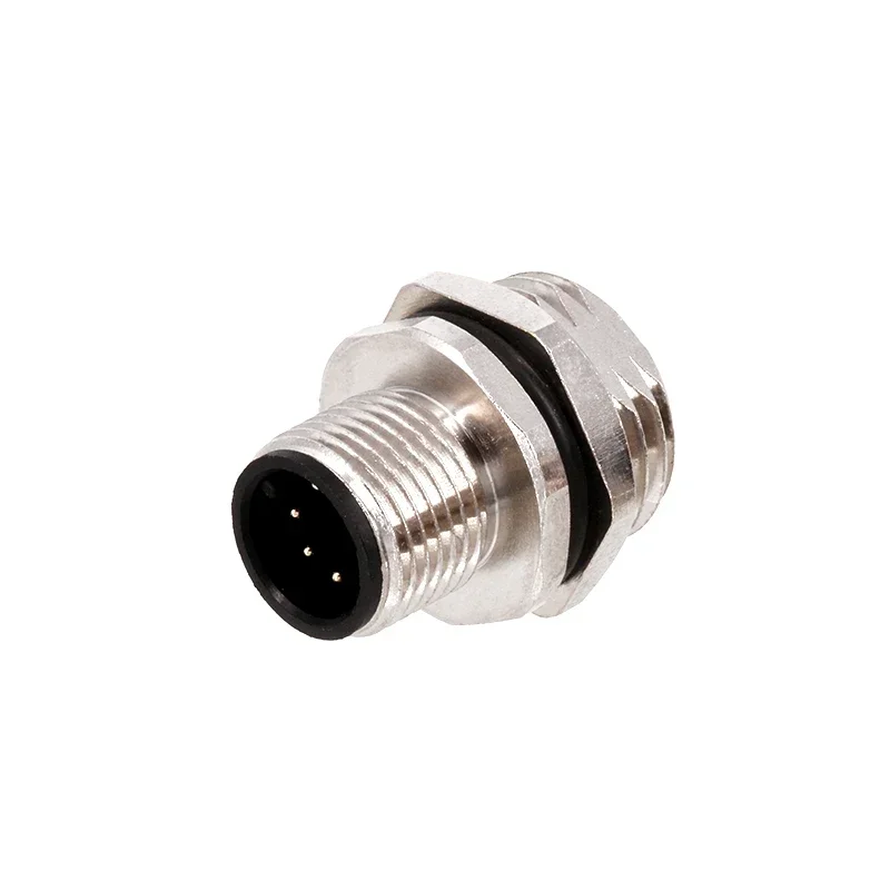 Conector de brida frontal/trasera de Panel M12 resistente al agua 2 3 4 5 6 8 12 17 pines enchufe soldadura PG9 M16 macho hembra enchufe tipo B/D - imagen 5