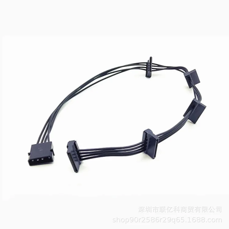 Cable divisor de fuente de alimentación SATA/4PIN de 15 pines, disco duro, 1 macho a 5 hembra, Cable de alimentación de extensión para PC DIY - imagen 2