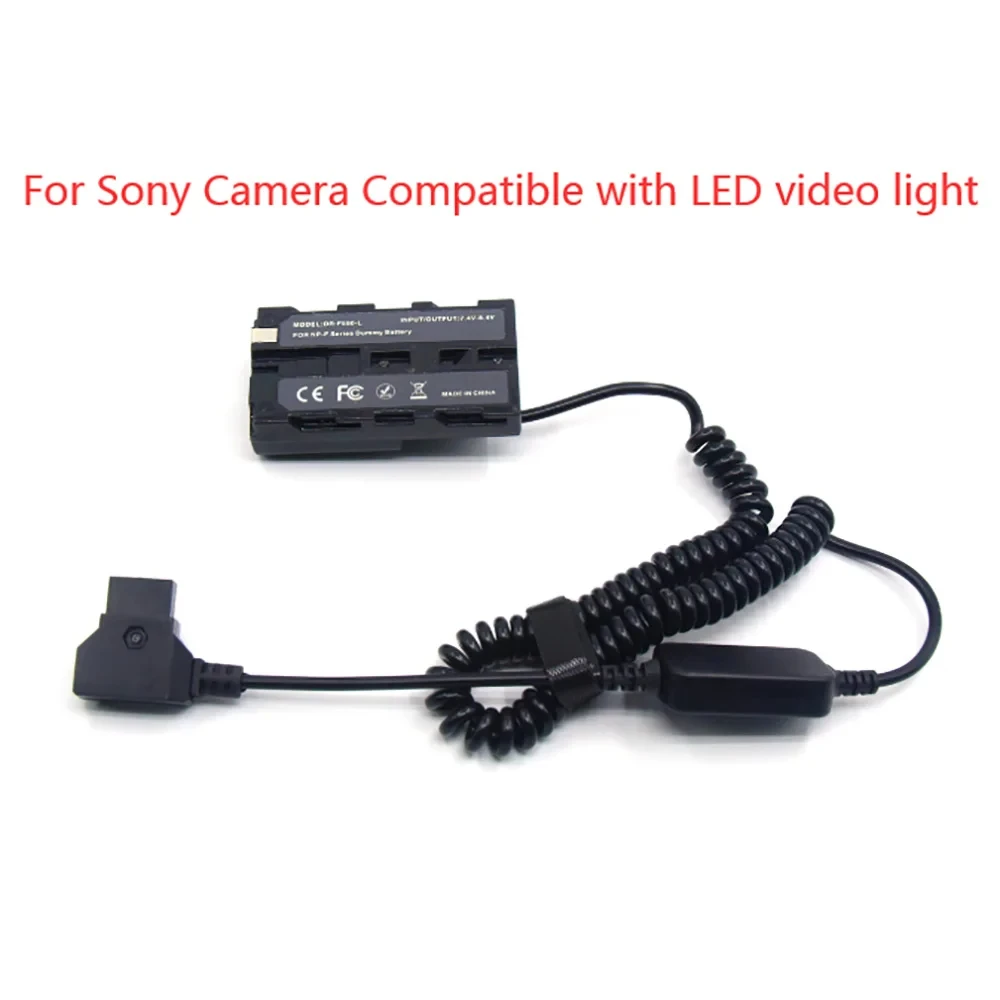 Conector D-tap para NP-F550 Batería Dummy totalmente decodificada para cámara Sony Compatible con luz de vídeo LED Sustitución de NP-F750/960 - imagen 4