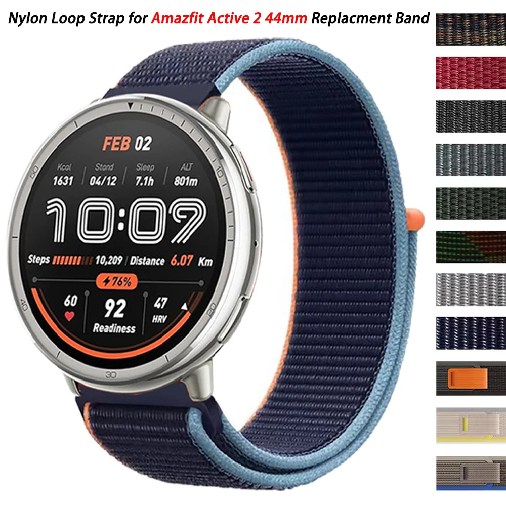 Correa de nailon de 20mm y 22mm para reloj Huami Amazfit Active 2/BALANCE GTR 4 2 3 GTS 4 2 mini para pulsera Amazfit Bip 6 5