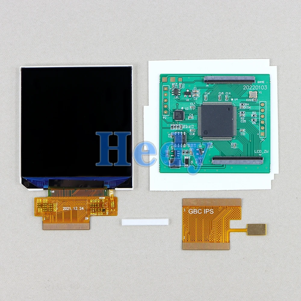 Pantalla LCD de alto brillo para Nintendo Gameboy, pantalla LCD de 2,45 pulgadas, Color GBC, sin necesidad de cortar la carcasa, 5 Juegos, tamaño Original, nuevo - imagen 4