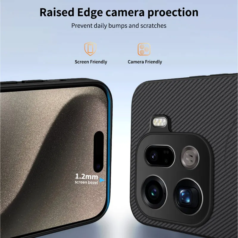 Para OPPO Find X9 Pro funda de silicona suave de fibra de carbono funda protectora trasera magnética para OPPO Find X9 X9Pro carcasa de teléfono - imagen 3