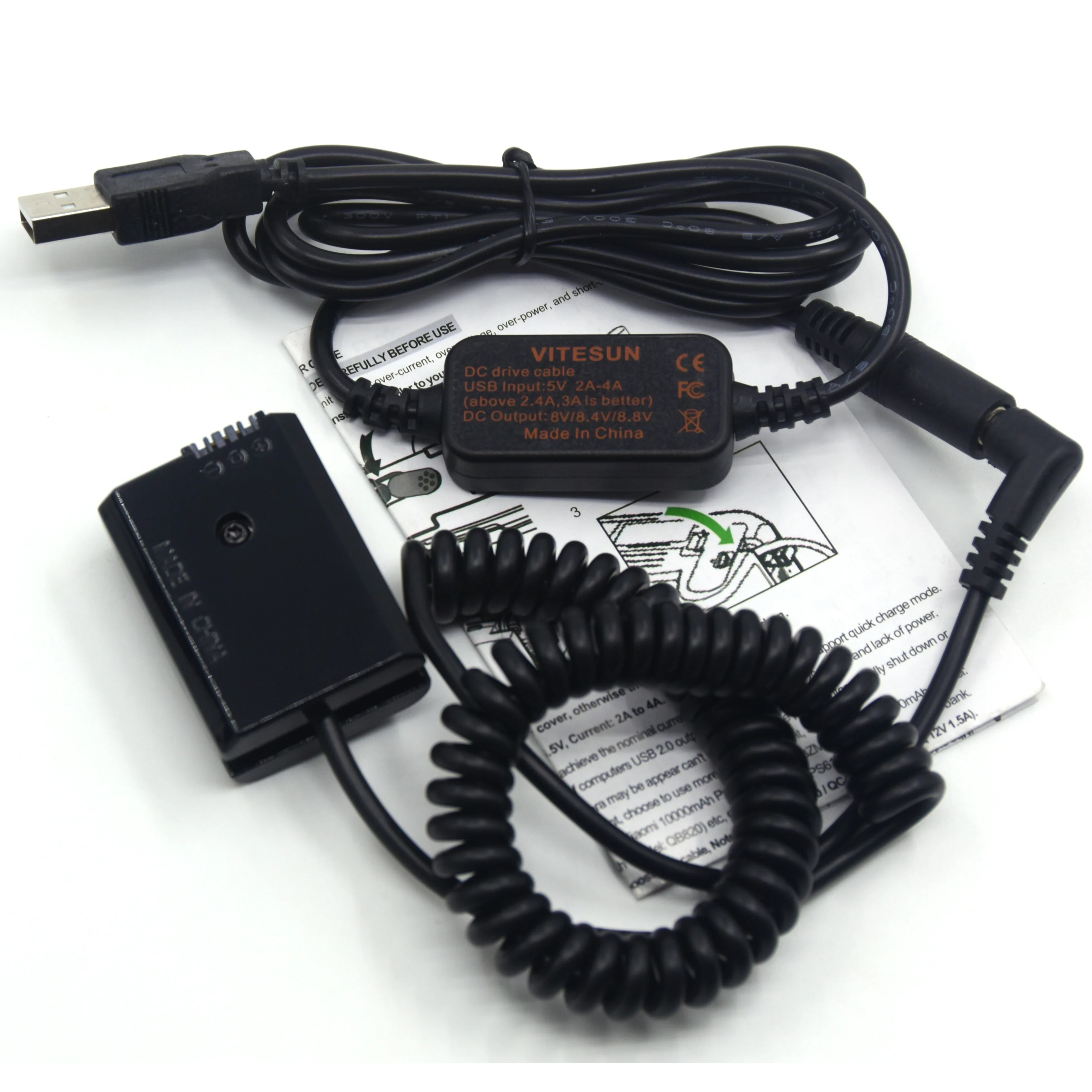 NP FW50 batería simulada AC-PW20 Cable USB DC para Sony ZV-E10 RX10 A7II A7RII A7M2 A5000 A6300 A6000 A6500 A7000 A33 A55 A37 NEX-F3 - imagen 5