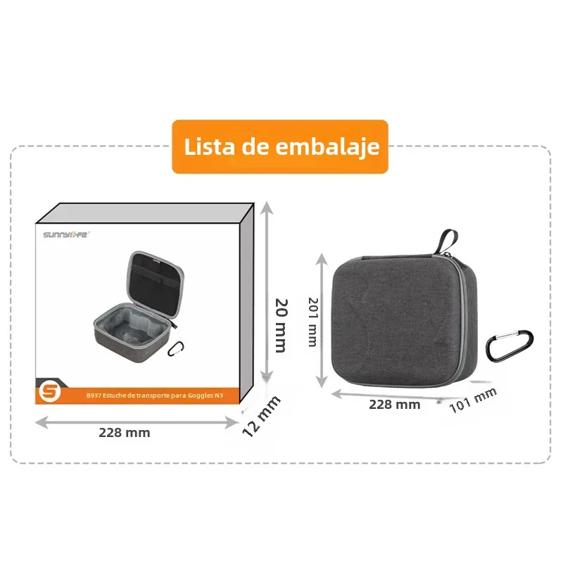 Estuche de transporte de carcasa dura para gafas DJI Neo NEO 2, bolsa de almacenamiento voladora, caja absorbente de golpes para accesorios de Dron DJI Neo - imagen 2