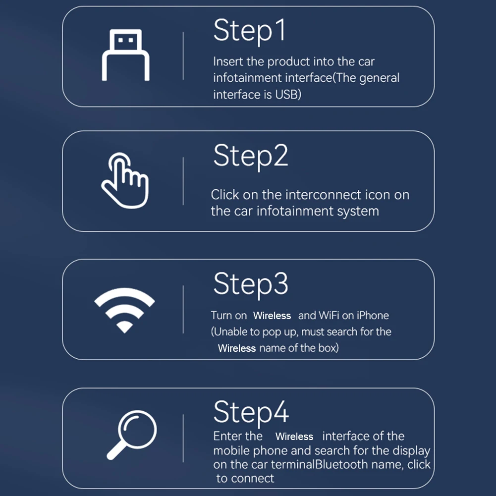 Cableado a inalámbrico Carplay y Android Auto AI Box conexión automática Compatible con Bluetooth 5,0 WiFi para coches CarPlay Android Auto con cable - imagen 5