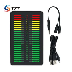 TZT Analizador Espectro Música LED Doble Canal – Aleación Aluminio