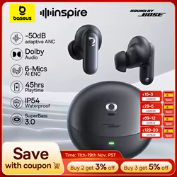 Baseus Inspire XP1 – Auriculares Inalámbricos ANC con Dolby Audio