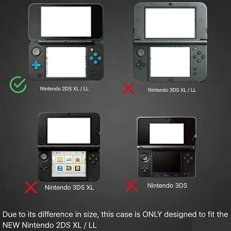 1/2 Uds funda protectora dura tipo dividido para NS nuevo 2DS LL XL funda de cristal cubierta protectora resistente al polvo y a los arañazos - imagen 5