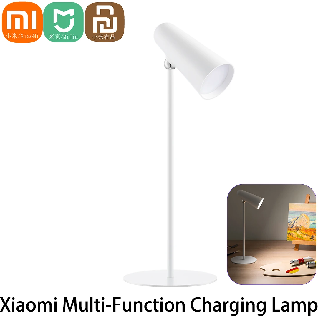 Xiaomi-Lámpara de escritorio recargable multifunción inteligente, portátil, tipo c, 3 en 1, mesa de lectura, luz de representación, linterna con Clip
