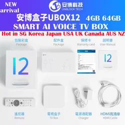 Genuino UBOX12 PRO TV Box Android 12 4GB 64GB 6K AI Voz