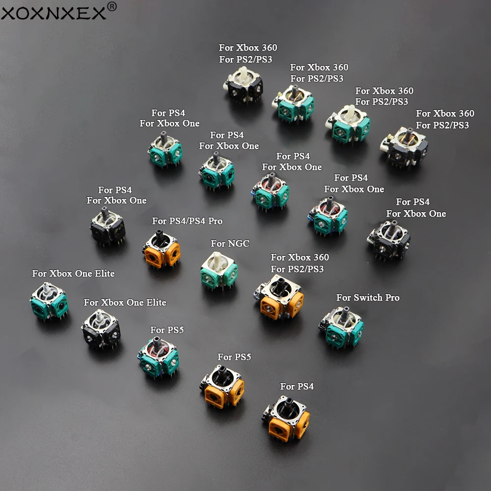 2 uds para PS2 PS3 PS4 Pro PS5 3D módulo Sensor de Joystick analógico reemplazo para Switch Pro NGC Xbox 360 One controlador