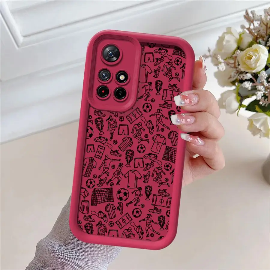 Funda de teléfono de fútbol divertida para Xiaomi Redmi 13C 12C 14C 9T 10A A2 A1 Plus 9C A3 A5 9A 10C funda suave - imagen 2