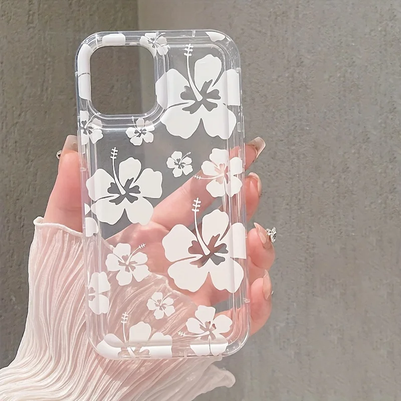 Funda de teléfono suave anticaída con flores multicolores para iPhone 14, 13, 12, 11, 15 16 Pro Max SE XR X XS 7 8 Plus, funda de cojín transparente - imagen 4