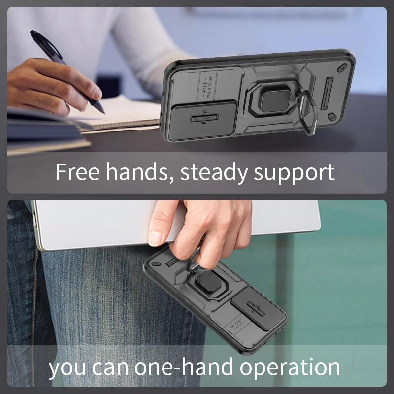 Armadura Funda a prueba de golpes para Xiaomi Poco C85 cubierta protectora anillo soporte magnético Coque Fundas Capa - imagen 5