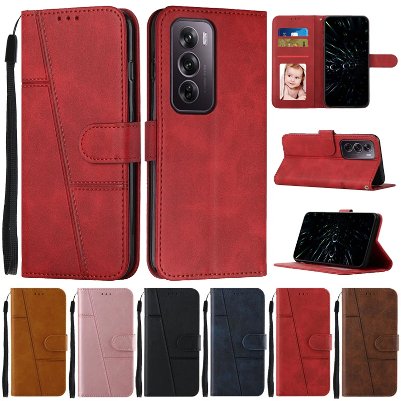 Para OPPO Reno 12 Pro 5G funda con tapa tipo billetera para Oppo Reno12 Pro funda de teléfono Reno 12 12Pro Fundas protectoras de cuero - imagen 2