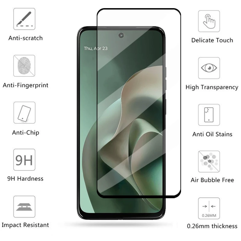 Cubierta completa de vidrio para Motorola Moto G67 Power, vidrio templado Moto G67, Protector de pantalla, película protectora para teléfono, Moto G67 Power - imagen 2