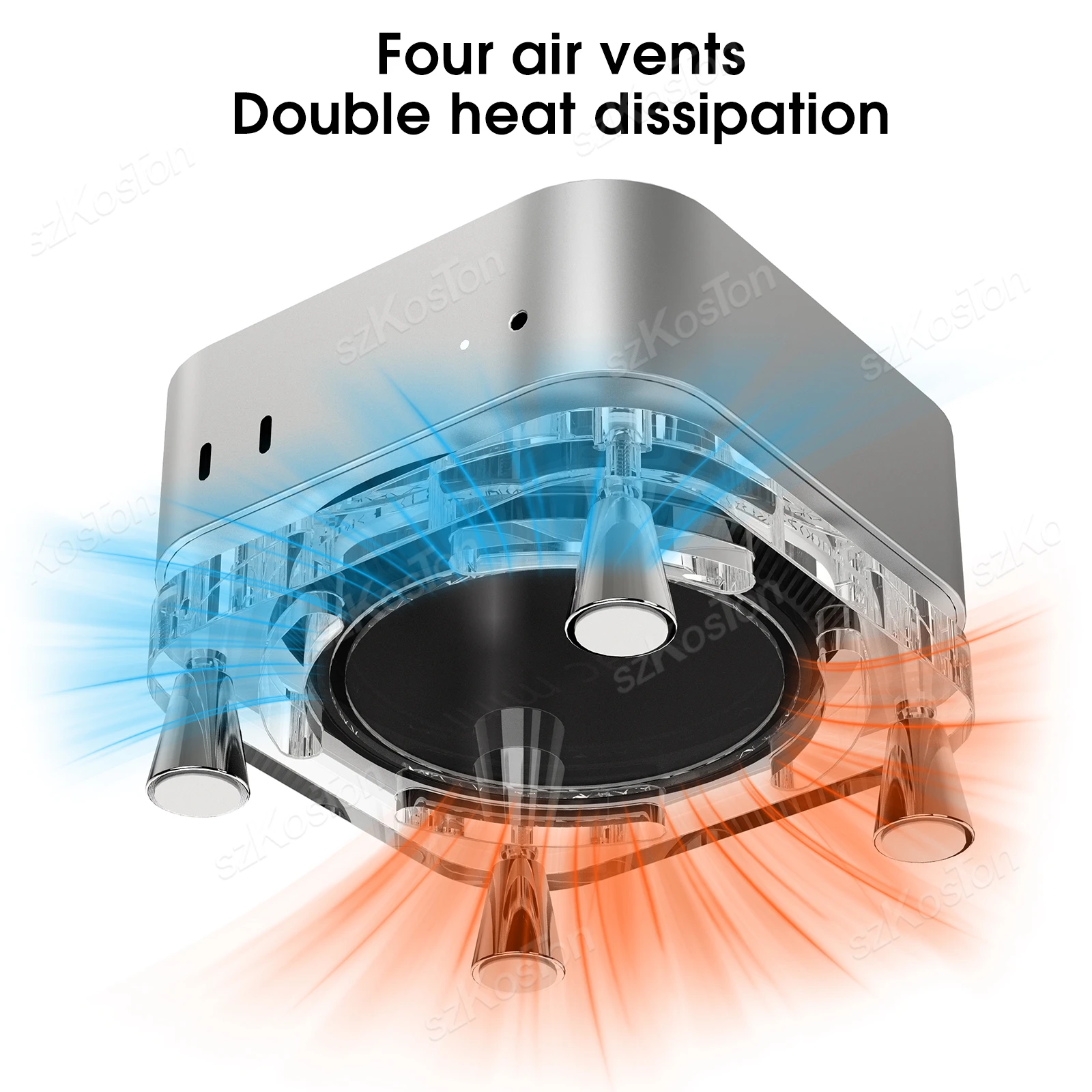 Soporte de escritorio acrílico transparente para ordenador Mac Mini M4, Base de refrigeración transparente antideslizante para Mac Mini M4 Pro, accesorios para PC - imagen 3