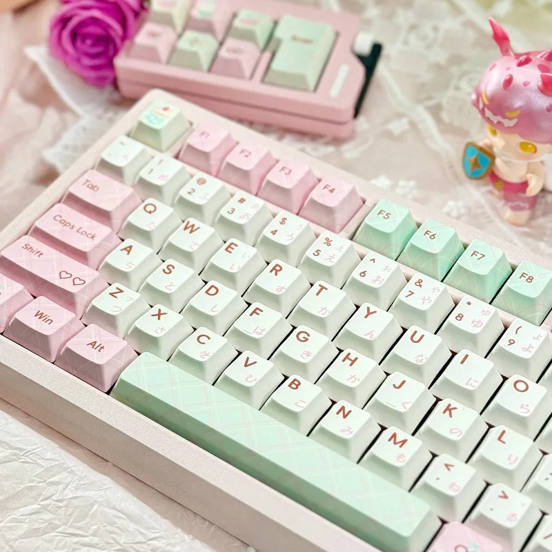 Juego de teclas con tema de postre de verano, perfil de cereza PBT, teclas originales personalizadas hechas a mano para teclado mecánico, accesorios de regalo - imagen 2