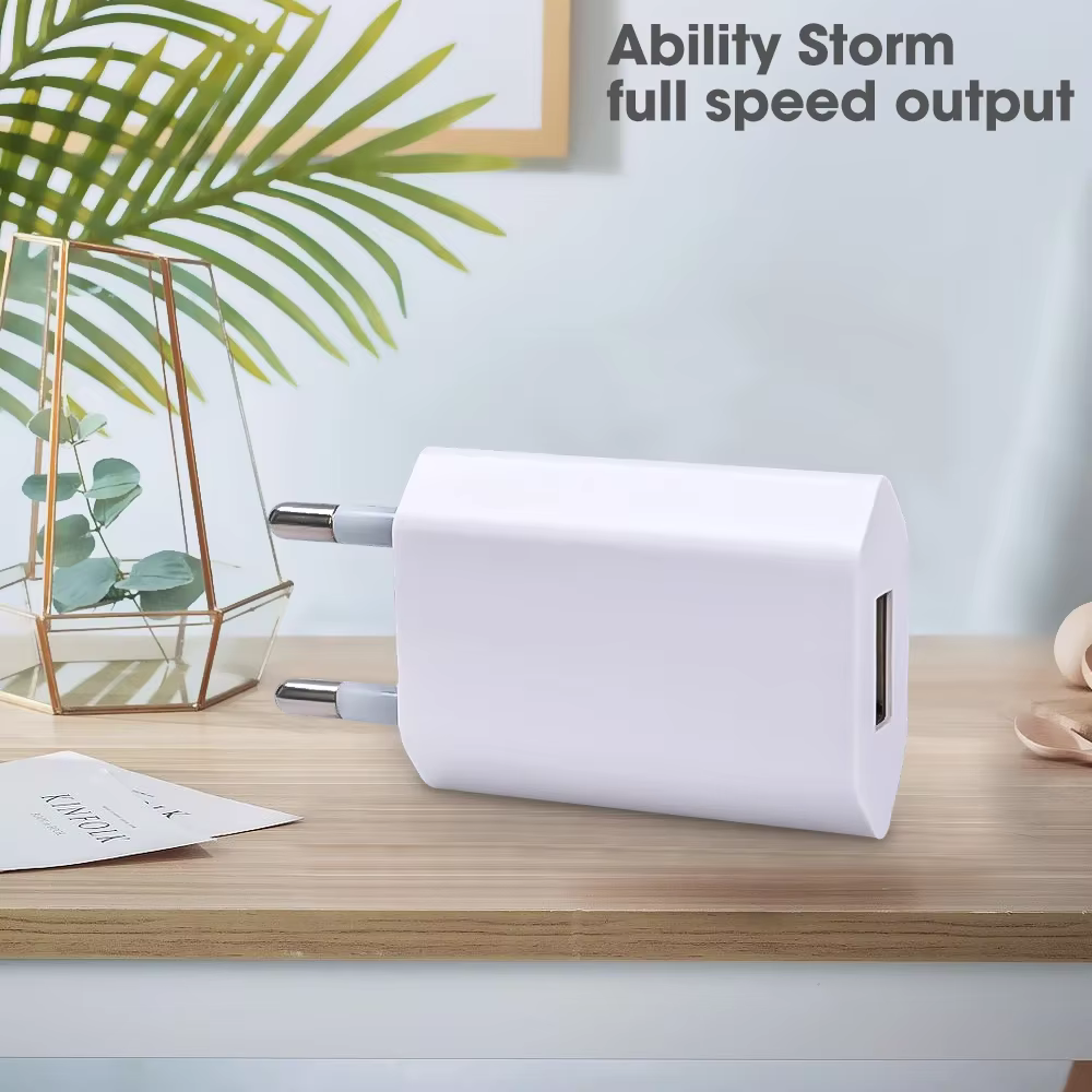 NNBILI-cargador Universal de pared para teléfono, adaptador de corriente de 5V, 1A, enchufe europeo, USB, para iPhone, Samsung, Xiaomi, Redmi, Google, Huawei, 1a 5 unidades - imagen 5