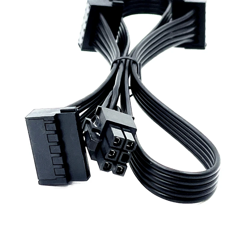 Cable de alimentación SSD HDD en ángulo SATA de 6 pines a 4 18AWG para Corsair RM750e RM850e RM1000e RM1200e RMe tipo 4 unidad de fuente de alimentación Modular - imagen 5