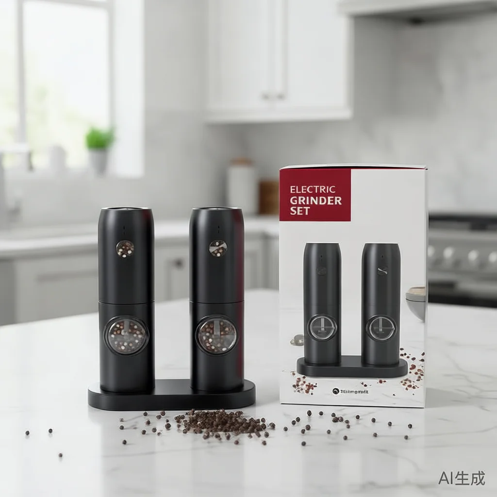 Molinillo de sal y pimienta eléctrico con base de carga y luz LED, molinillo automático de hierbas y especias con grosor ajustable