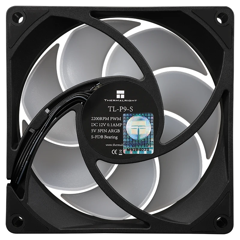Thermalright TL-P9-S ventilador con cubierta ARGB de 9cm 2200RPM 23dBA ventilador de refrigeración de bajo ruido compatible con Control síncrono de la serie PWM/ARGB - imagen 3