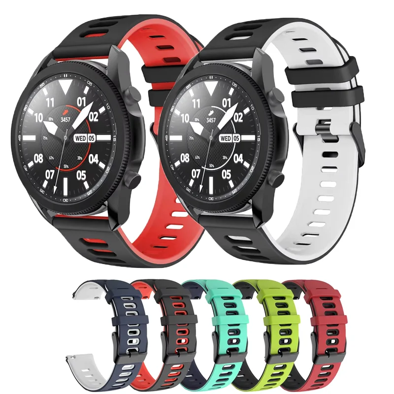 Correa de 20mm 22mm para Samsung galaxy watch 7 6 5 4 5 pro 44mm/40mm pulsera de silicona Huawei Watch gt 2/3/4/2e Amazfit bip