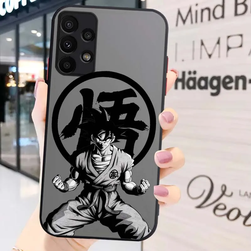 D-Dragon Ball Goku Cool Logo Cover para Samsung Galaxy A71 A55 A54 A51 A16 A06 A04e 5G funda de teléfono translúcida esmerilada - imagen 5