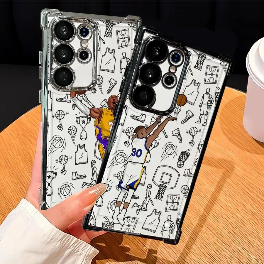 Funda blanda deportiva de baloncesto para Samsung Galaxy S21 Plus S24 S23 S25 Edge S20 FE S22 Ultra