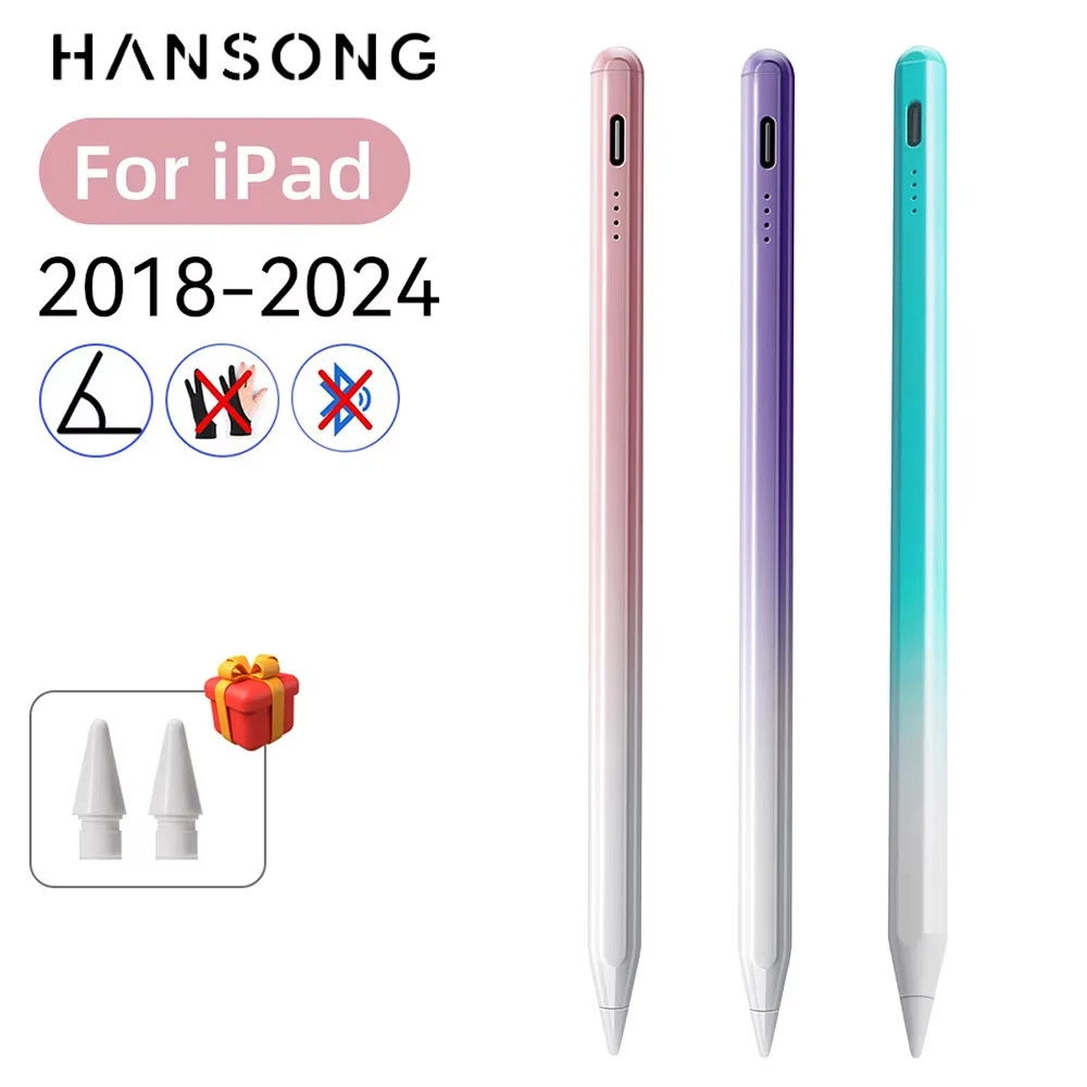 Lápiz óptico para Apple iPad Palm Rejection Power Display para iPad lápiz accesorios 2022 2021 2020 2019 2018 Pro Air Mini Stylus