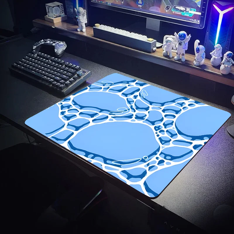 Alfombrilla de ratón de Arte de ondulación de agua para estudiantes masculinos y femeninos, juegos de oficina, alfombrilla para computadora de escritorio, decoración de escritorio impermeable, 400x450