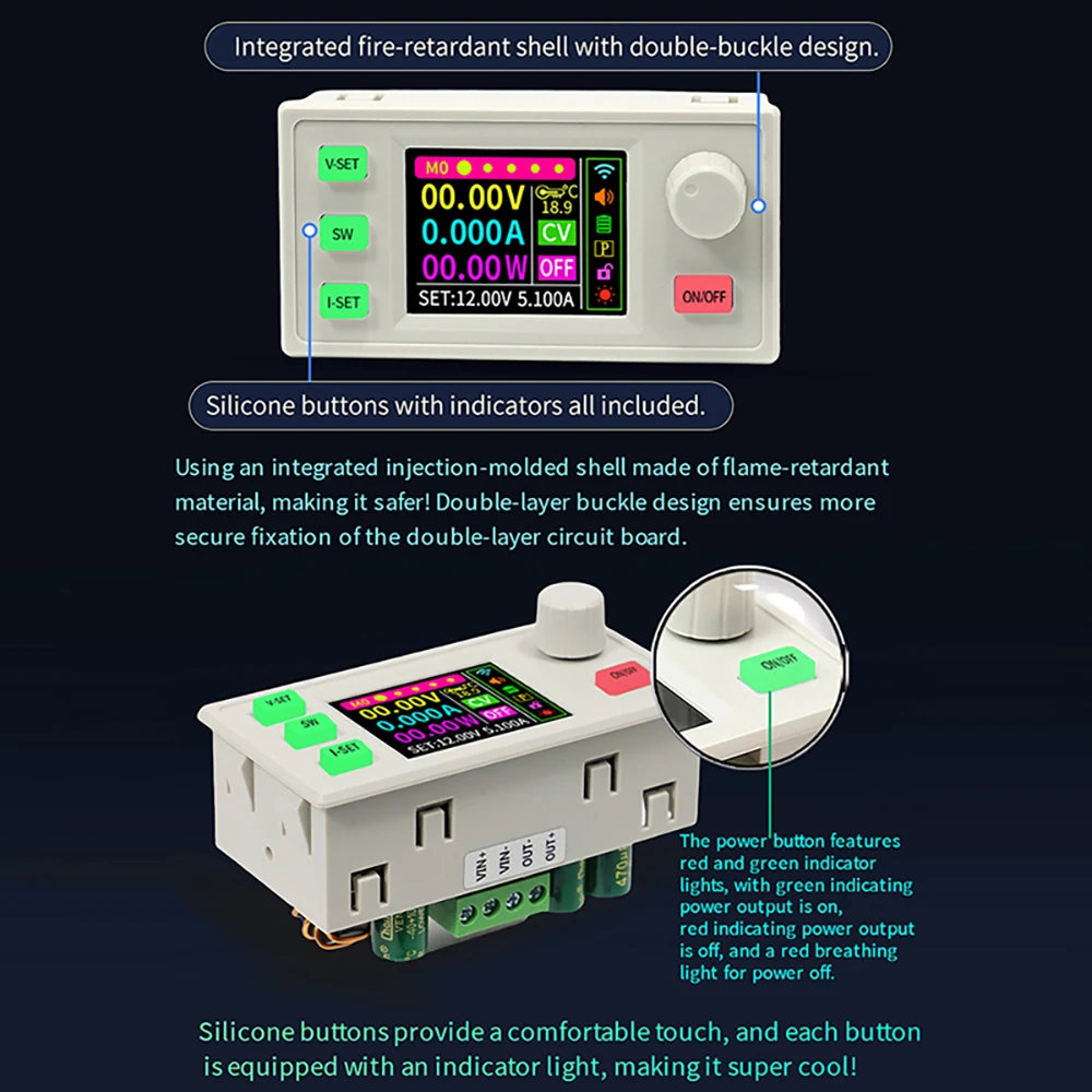 SK60S/SK150S CNC regulador de voltaje CC ajustable fuente de alimentación corriente de voltaje constante Anti-reverso MPPT módulo Buck 60W/150W - imagen 3