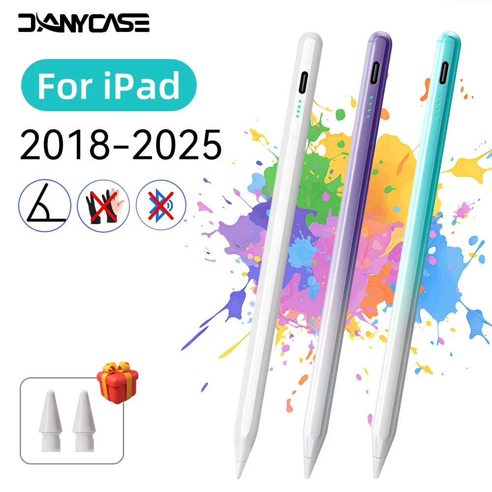 Lápiz óptico para iPad de 10. a generación con inclinación de rechazo de palma para iPad 11. ° A16 9 8 7 6 5 4 Pro Air 13 11 M3 M2 M4 2025 12,9 Mini 7 6 - imagen 2