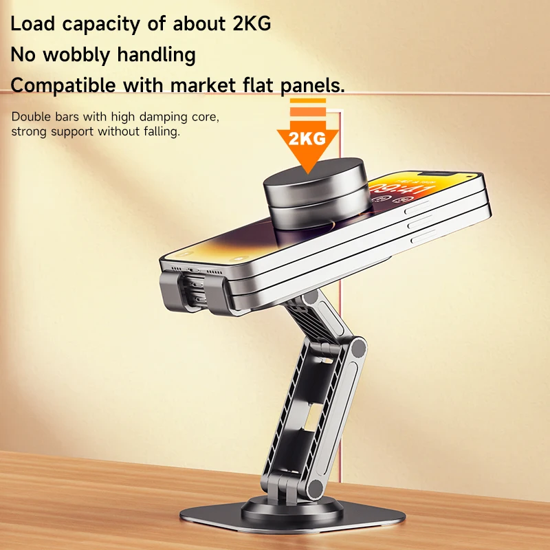Soporte plegable de Metal para tableta, soporte de escritorio para teléfono móvil, para iPad, iPhone, Samsung, soporte de escritorio ajustable para teléfono inteligente - imagen 5