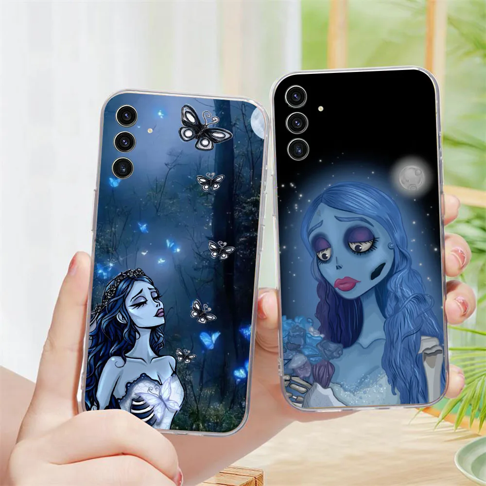 BD-20 funda transparente Corpse Bride para Samsung A54 A35 A15 A14 M23 A23 A02S A25 A34 A52S A04S M52 - imagen 4